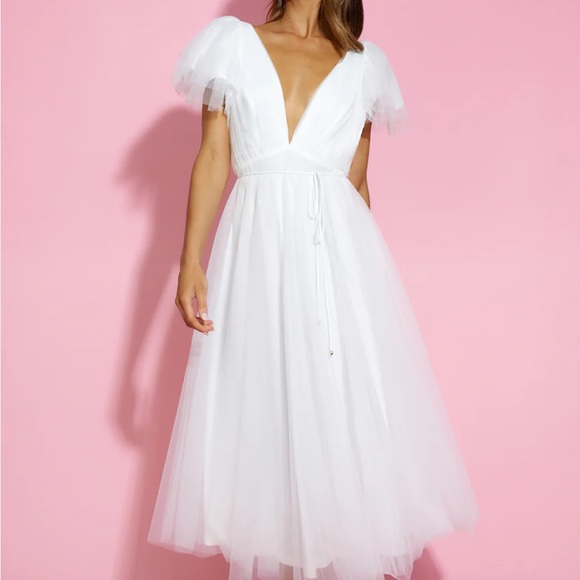 Hello Molly White Tulle Dress - Picture 1 of 7